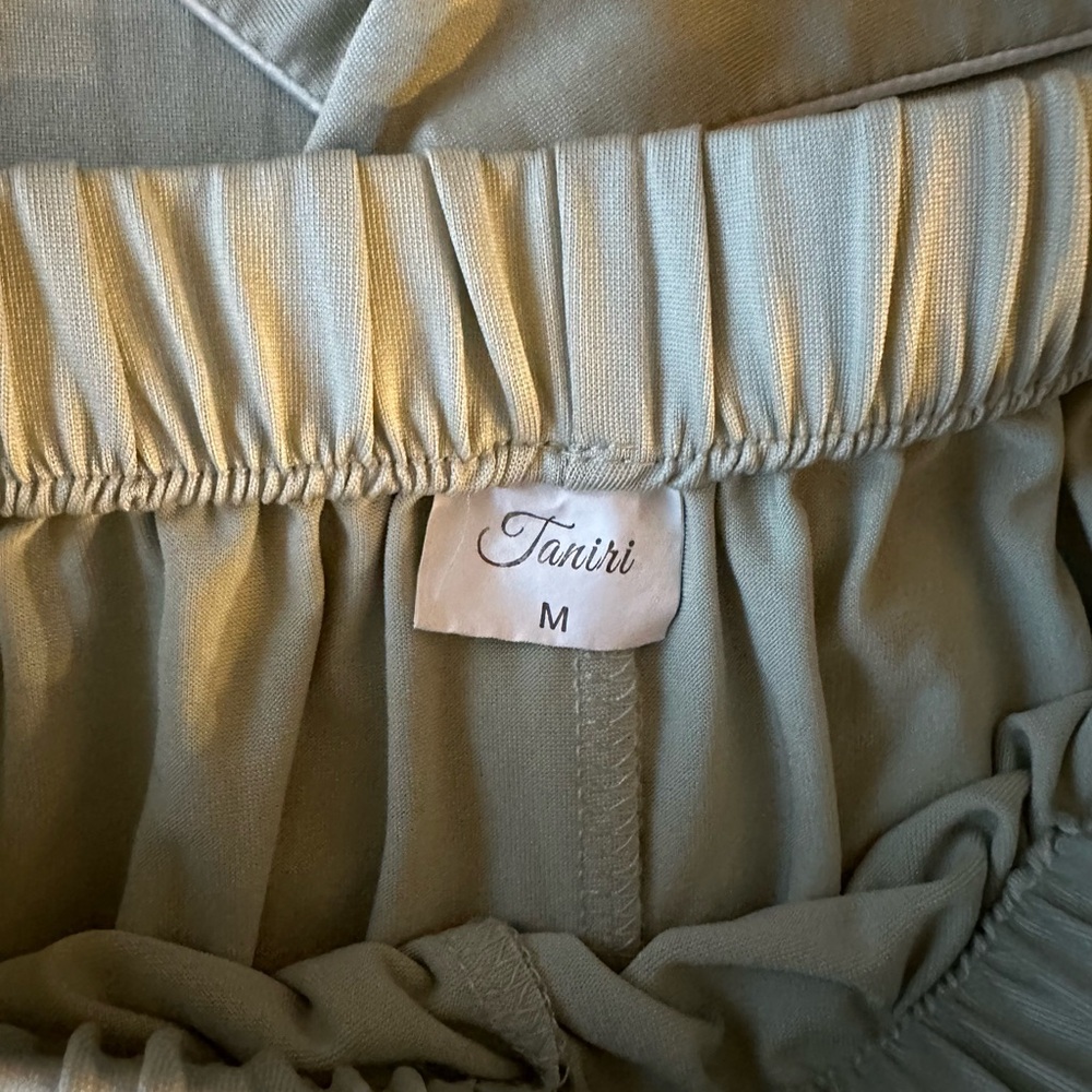 Light Green Satin Pajama Set - Picture 3 of 5